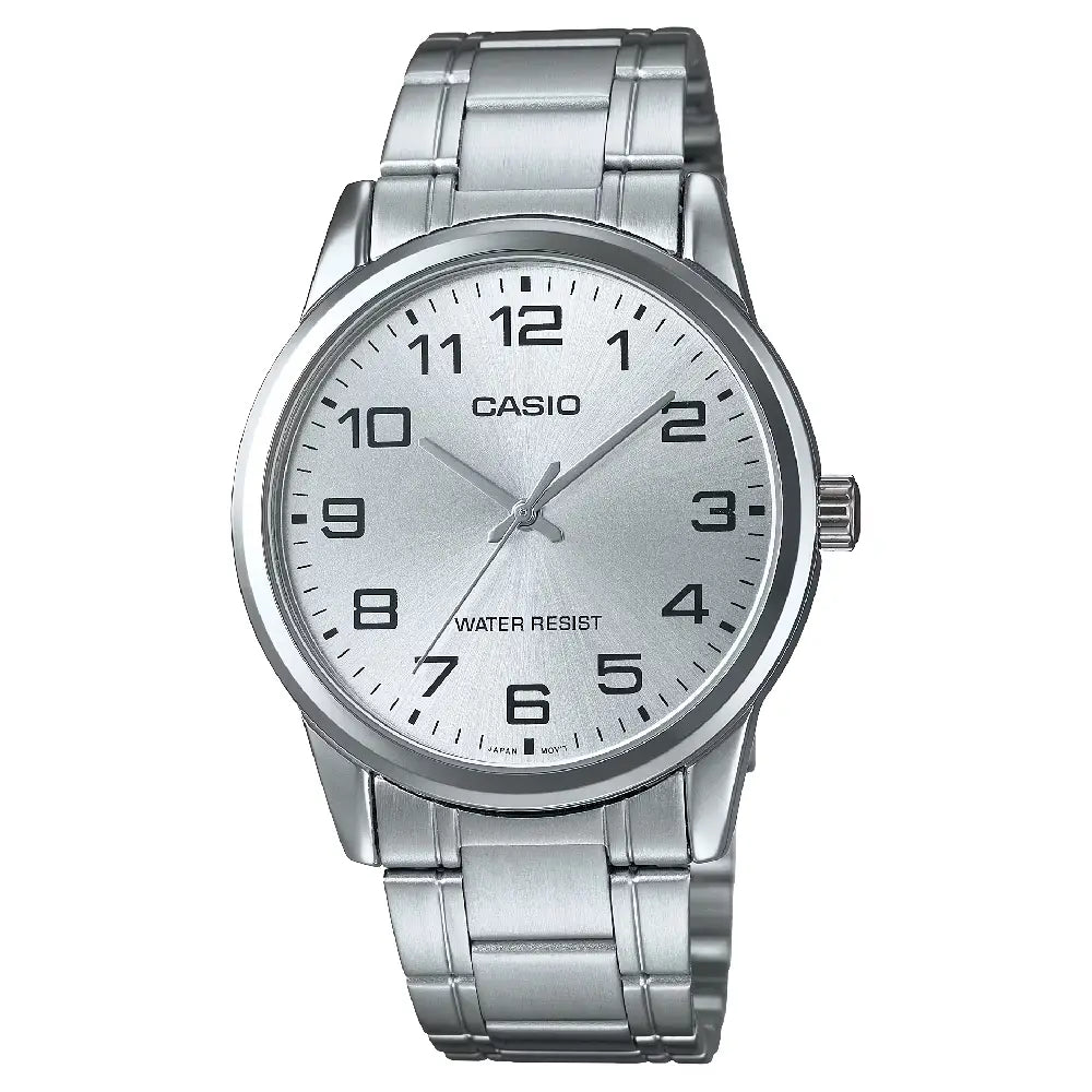 Casio Enticer MTP-V001D-7BUDF Classic Analog Silver Dial Stainless Steel Men's Watch