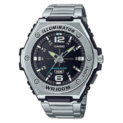 Casio Analog MWA-100HD-1AVDF Black Dial Stainless Steel Men's Watch