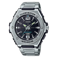 Casio Analog MWA-100HD-1AVDF Black Dial Stainless Steel Men's Watch