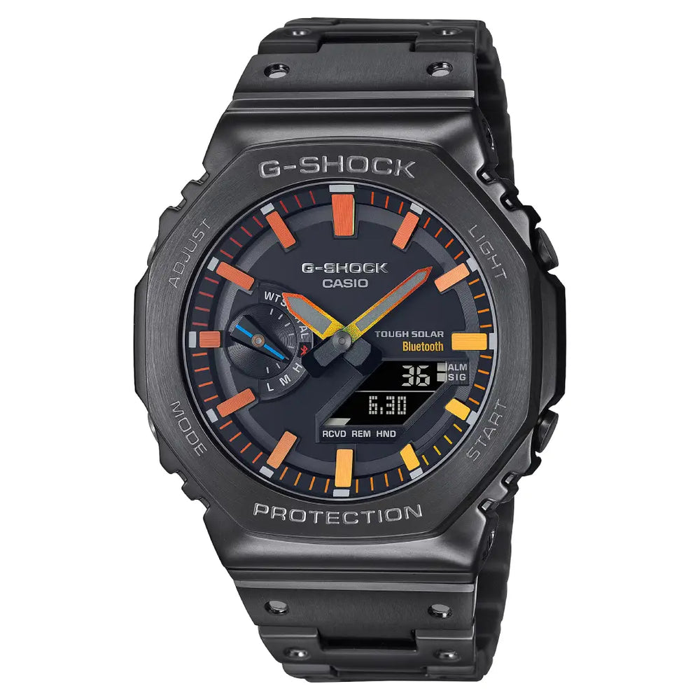 Casio G-Shock Analog-Digital GM-B2100BPC-1ADR CasiOak Bluetooth & Gradation Dial Black Stainless Steel Men's Watch