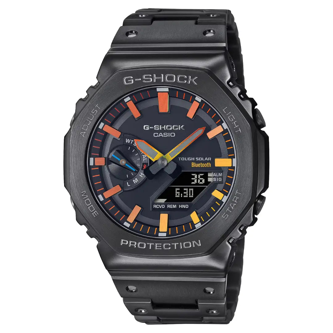 Casio G-Shock Analog-Digital GM-B2100BPC-1ADR CasiOak Bluetooth & Gradation Dial Black Stainless Steel Men's Watch