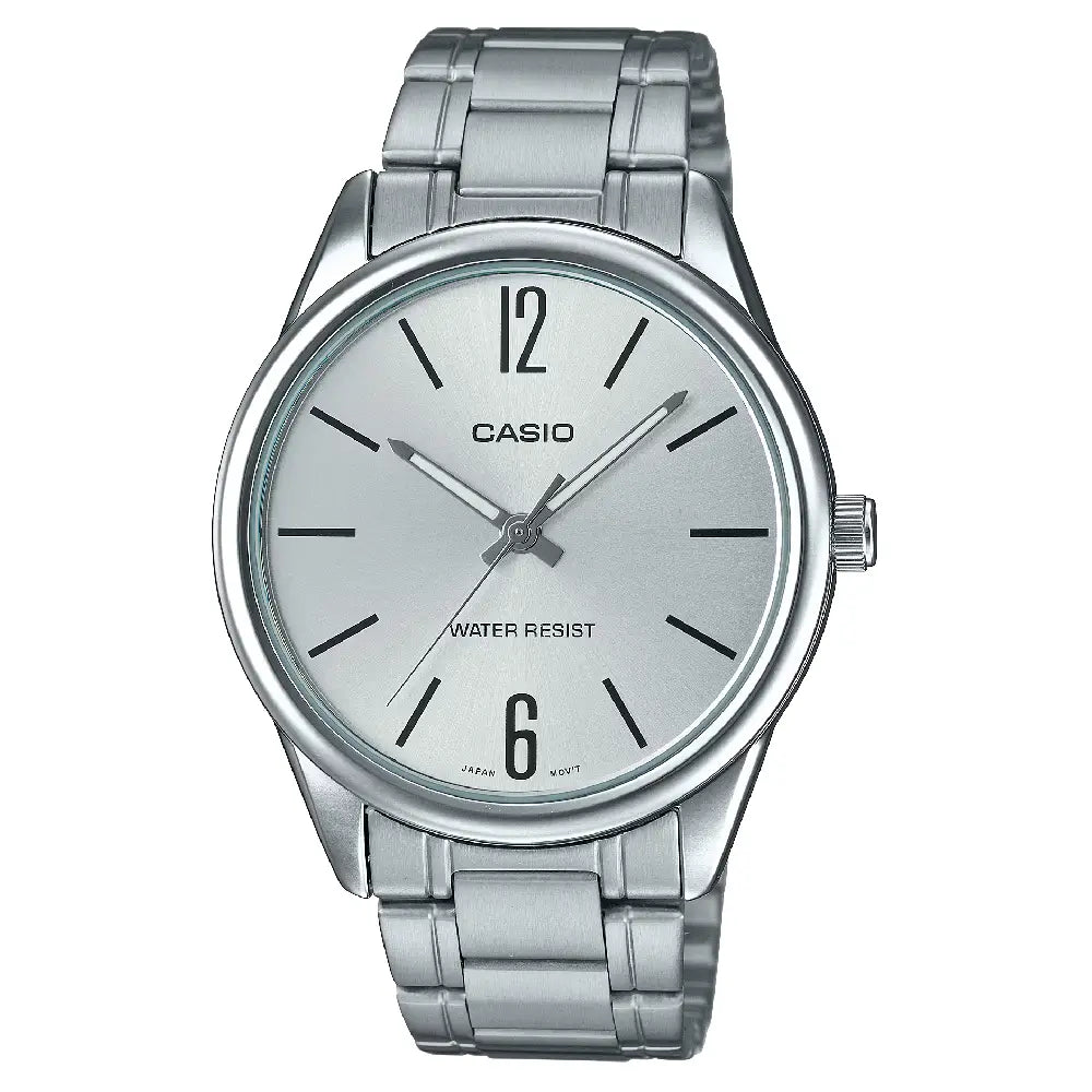Casio Enticer MTP-V005D-7BUDF Classic Analog Silver Dial Stainless Steel Men's Watch