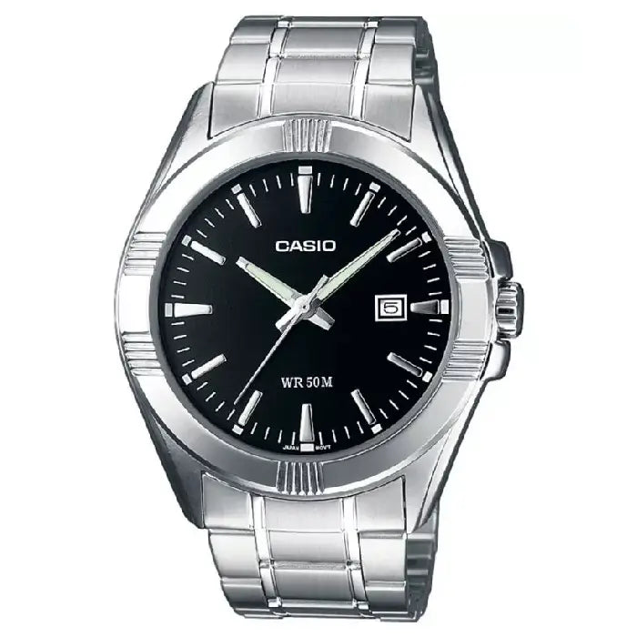 Casio Collection Analog MTP-1308D-1A2UDF Black Dial Stainless Steel Men's Watch