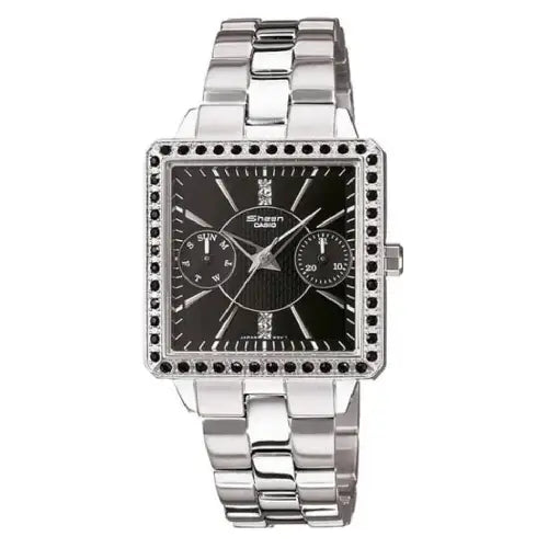 Casio Sheen SHN-3010D-1ADR Analog Black Dial Stainless Steel Women's Watch