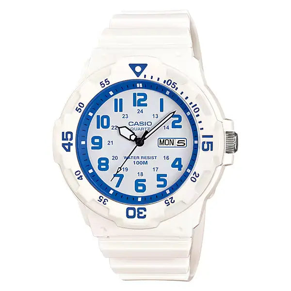 Casio Standard Analog Diver-Style MRW-200HC-7B2VDF White Dial Resin Strap Men's Watch