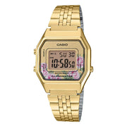 Casio Vintage Digital LA680WGA-4CDF Gold Dial Stainless Steel Women's Watch