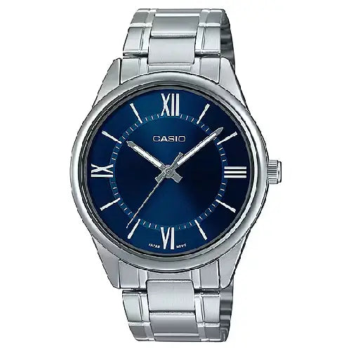 Casio Enticer MTP-V005D-2B5UDF Classic Analog Blue Dial Stainless Steel Men's Watch