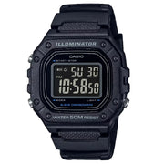 Casio Digital W-218H-1BVDF Black Display Dial Resin Strap Men's Watch