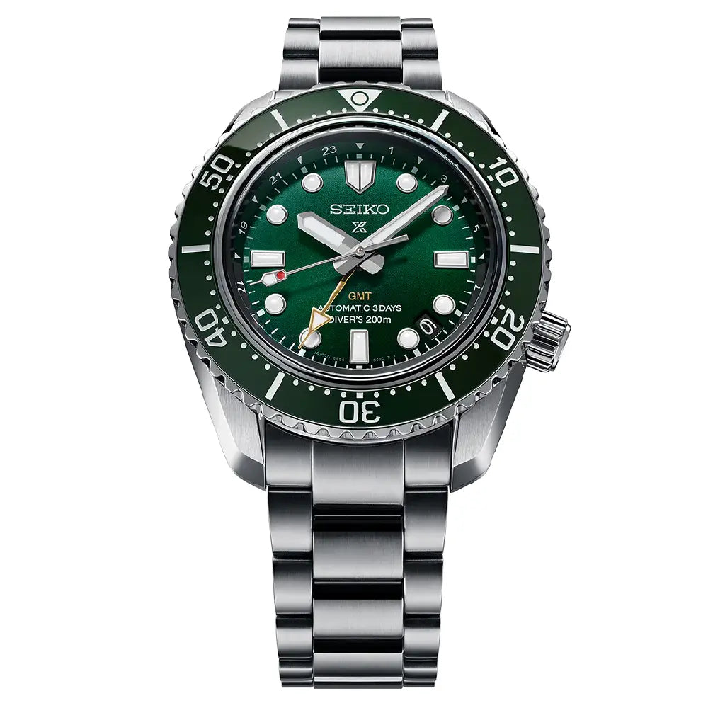 Seiko Prospex SPB381J1 Automatic Gmt Diver Green Dial 42.0mm Stainless Steel Men's Watch