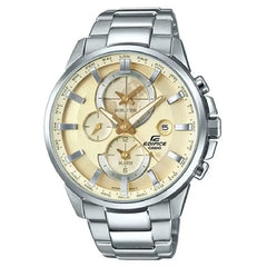 Casio Edifice ETD-310D-9AVUDF Analog World Time Cream Dial 46mm Stainless Steel Men's Watch