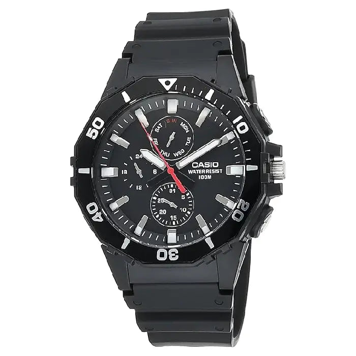 Casio Collection Analog MRW-400H-9AVDF Black Dial Resin Strap Men's Watch