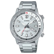 Casio MTD-130D-7AVDF silver dial stainless steel men's watch