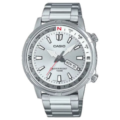 Casio Collection Analog MTD-130D-7AVDF Silver Dial Stainless Steel Men's Watch