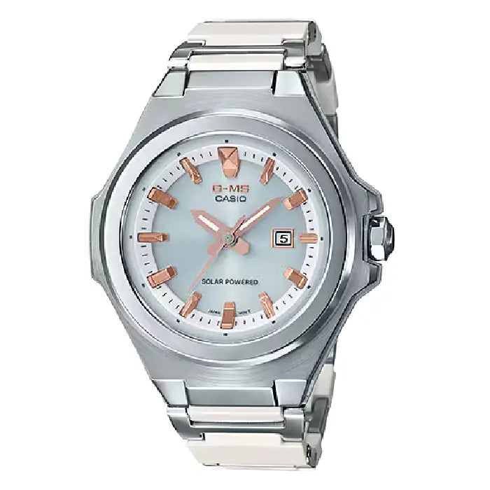 Casio G-MS Solar MSG-S500CD-7A Silver Dial 37.1mm Composite Strap Women's Watch