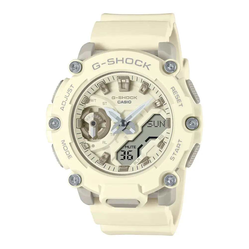 Casio GMA-S2200-7A G Shock men's watch front view white design