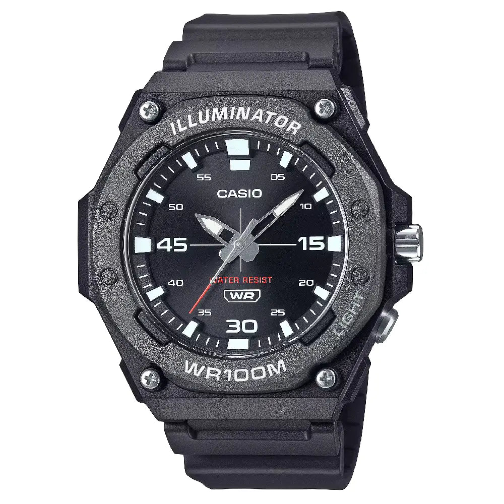 Casio Standard Analog Heavy Duty MW-620H-1AVDF Black Dial 48.1mm Resin Strap Men's Watch