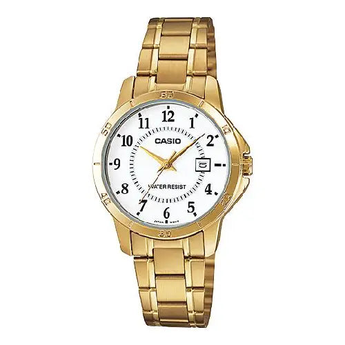Casio Standard Analog LTP-V004G-7BUDF White Dial Stainless Steel Women's Watch