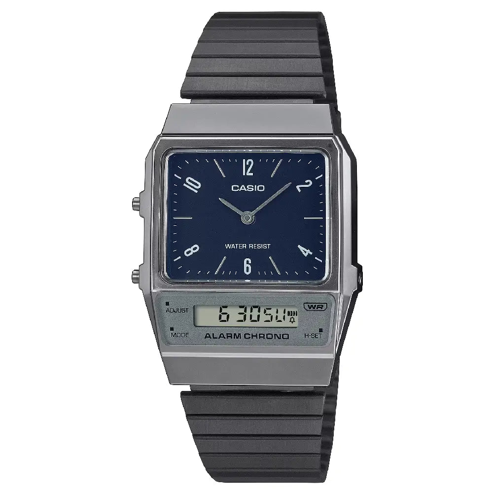 Casio Analog-Digital AQ-800EB-2ADF Blue Dial Stainless Steel Unisex Watch