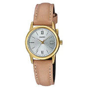Casio Standard Analog LTP-V002GL-7B3UDF Silevr Dial 25mm Leather Strap Women's Watch