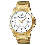 Casio Enticer MTP-V004G-7BUDF Date Analog White Dial Stainless Steel Men's Watch