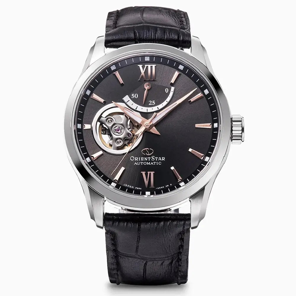 Orient Star RE-AT0007N Automatic Open Heart Black Dial 39.3mm Stainless Steel Men's Watch