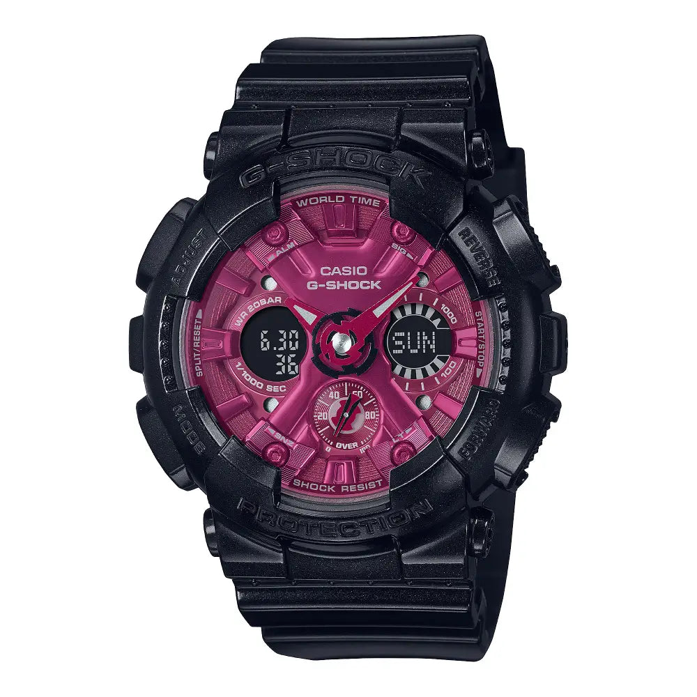 Casio GMA-S120RB-1A Red Berry womens G Shock watch front view