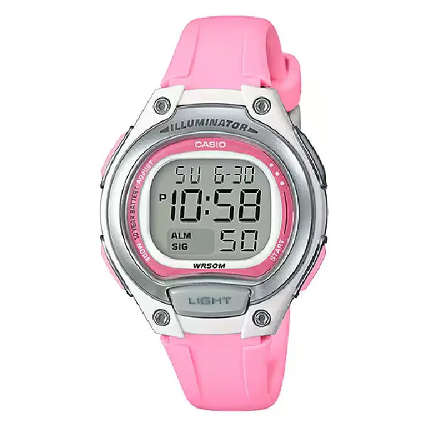 Casio Standard Digital Multi-Function LW-203-4AVDF Pink Digital Dial Resin Strap Women's Watch