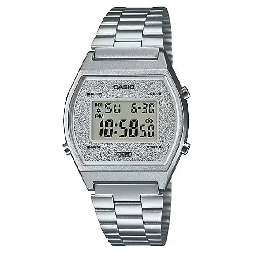Casio Vintage Digital B640WDG-7DF Silver Dial Stainless Steel Unisex Watch