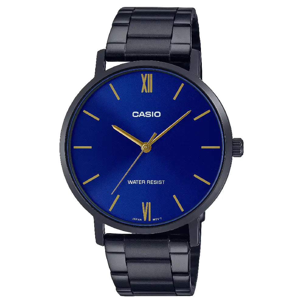 Casio Analog MTP-VT01B-2BUDF Blue Dial Stainless Steel Men's Watch