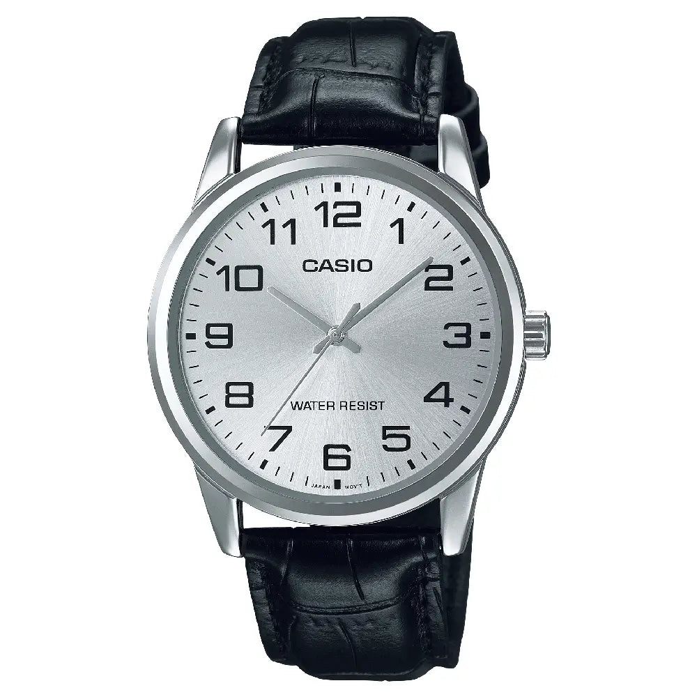 Casio Classic Analog MTP-V001L-7BUDF Silver Dial Leather Strap Men's Watch