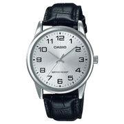 Casio Classic Analog MTP-V001L-7BUDF Silver Dial Leather Strap Men's Watch