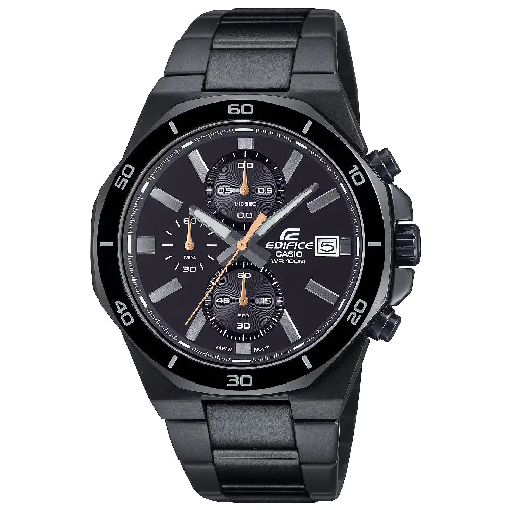 Casio Edifice EFV-640DC-1A black dial stainless steel men's watch