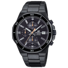 Casio Edifice EFV-640DC-1A Octagonal Bezel Black Dial 44.3mm Stainless Steel Men's Watch