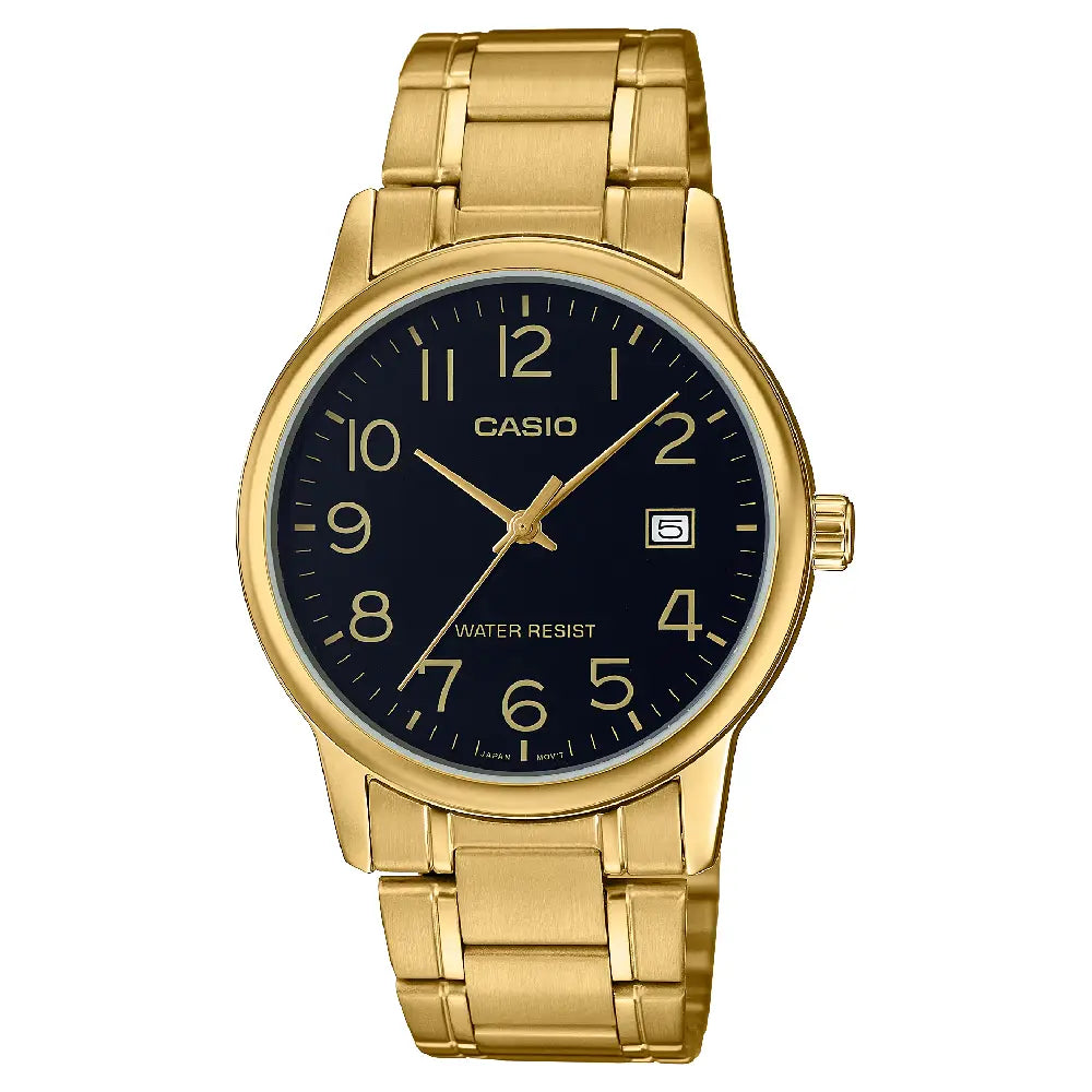 Casio Standard Analog MTP-V002G-9AUDF Black Dial Stainless Steel Men's Watch