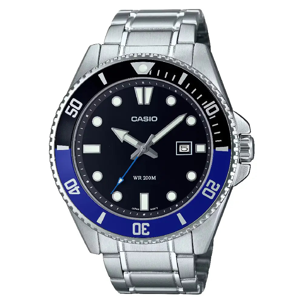 Casio Diver's MDV-107D-1A2VDF Analog Black Dial Stainless Steel Men's Watch