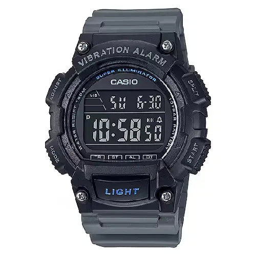 Casio Digital W-736H-8BVDF Black Display Dial Resin Strap Men's Watch