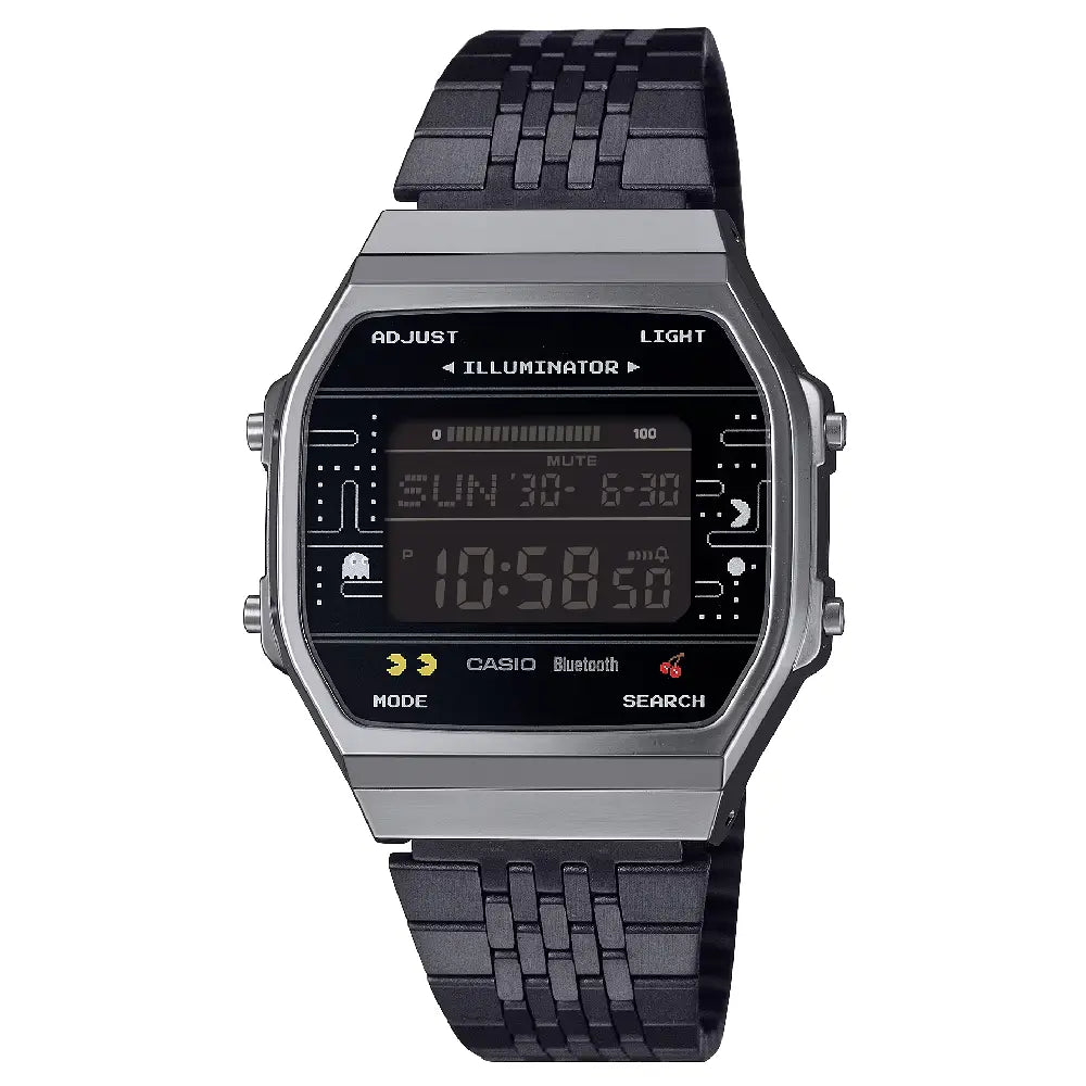 Casio Vintage Digital ABL-100WEPC-1BDR Bluetooth PAC-MAN Collaboration Black Dial Stainless Steel Unisex Watch