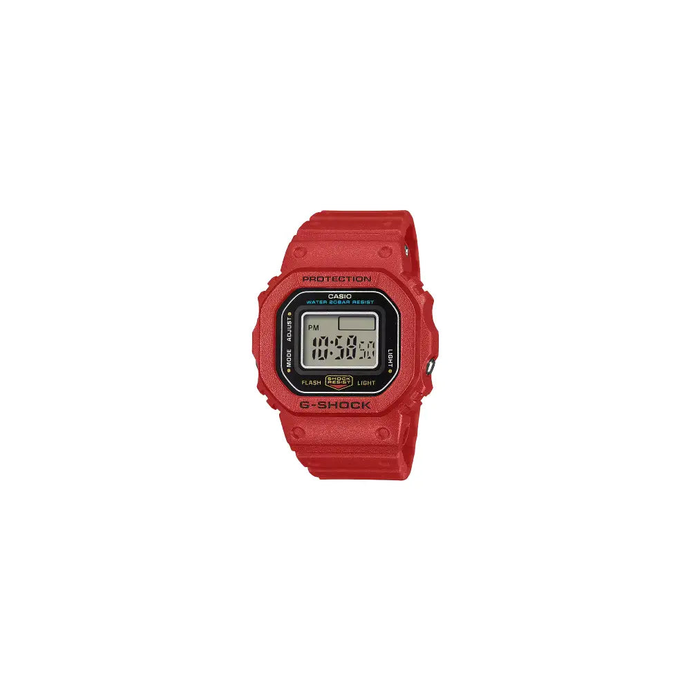 Casio G Shock Digital "G-SHOCK Nano" Ring Watch DWN-5600-4JR Digital Dial Red Bio-Based Resin Strap Men's Watch