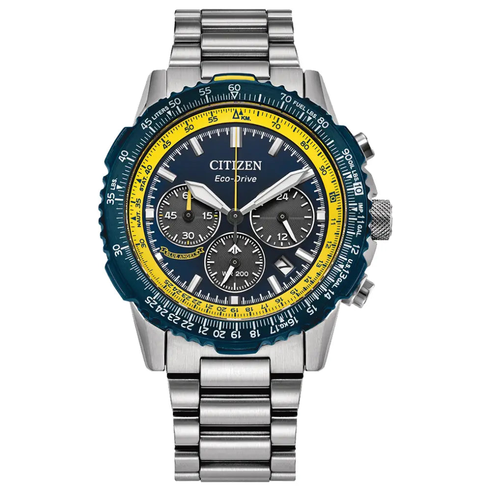 Citizen Promaster CA4667-53L Air Navihawk "Blue Angels" Eco-Drive Chronograph Blue Dial Stainless Steel Men's Watch