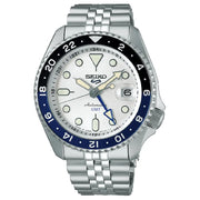 Seiko 5 Sports GMT SBSC017 SSK033 white dial 42.5mm stainless steel men's watch