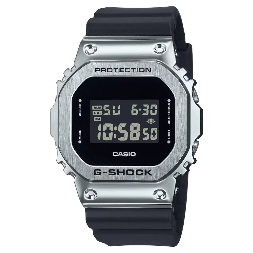 Casio G-Shock GM-5600U-1DR Metal Bezel Black Dial Resin Men's Watch
