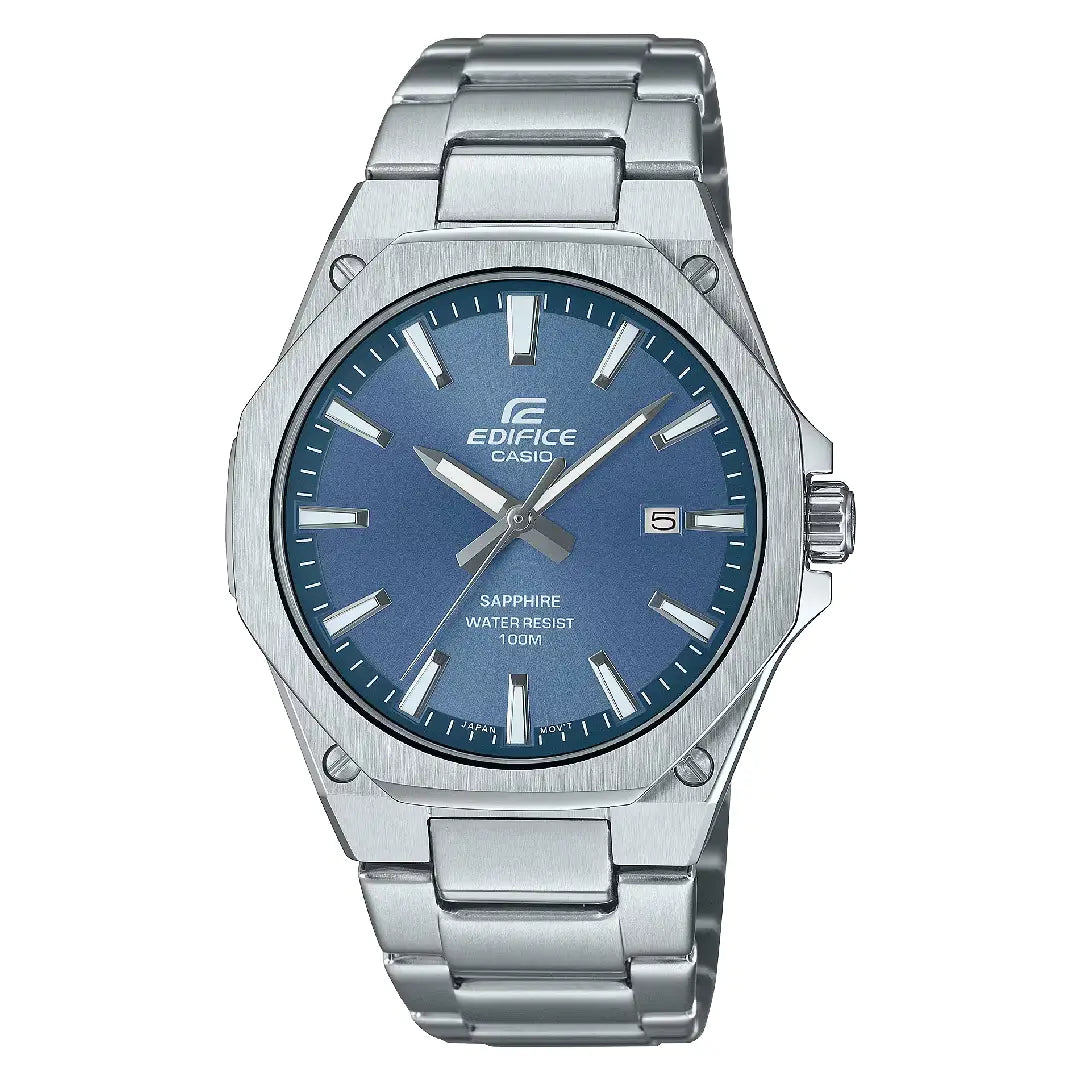 Casio Edifice Slim EFR-S108D-2AVUDF Analog Blue Dial Stainless Steel Men's Watch