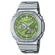 Casio G-Shock G-Steel GM-2110D-3ADR Green Dial Stainless Steel Men's Watch