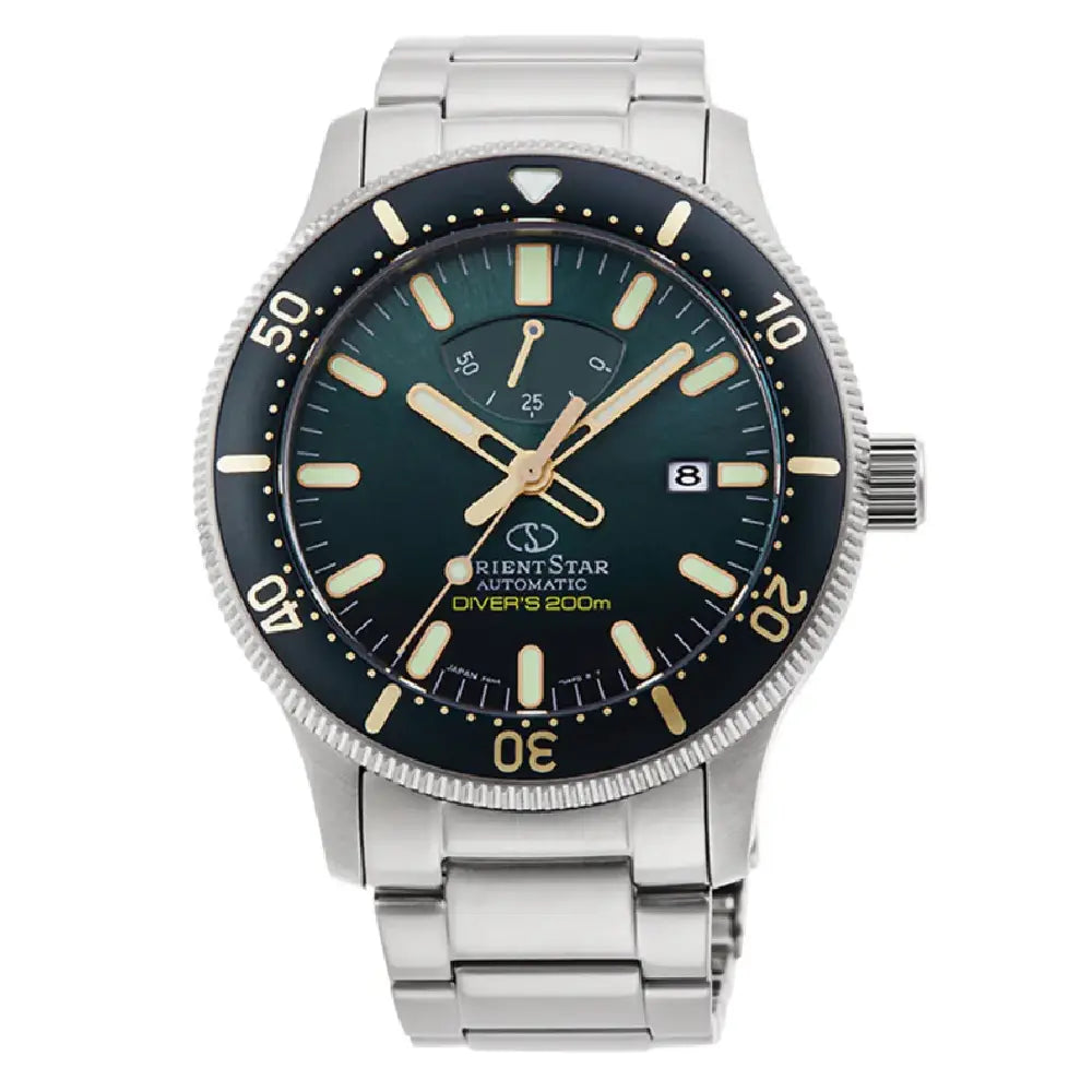Orient Star Automatic Diver RE-AU0307E Green Dial 43.6mm Stainless Steel Men's Watch
