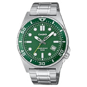Casio MTD-135D-3AVDF Men’s Watch Green Dial Stainless Steel