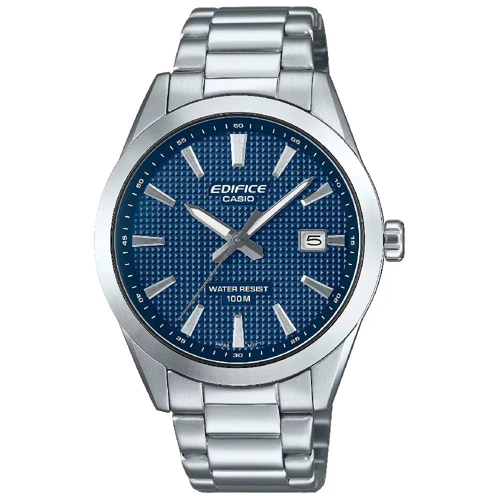 Casio Edifice EFV-160D-2AV blue dial 40mm stainless steel men's watch
