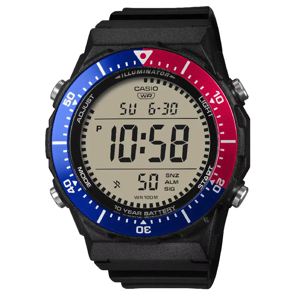 Casio Standard "Digital Diver" AE-1700H-1A2 Pepsi Bezel 47.3mm Resin Strap Men's Watch