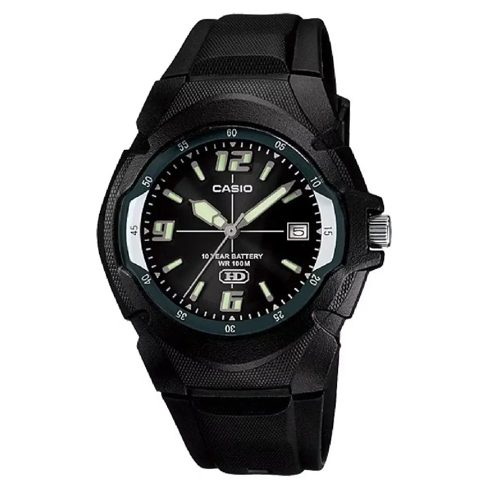 Casio Standard MW-600F-1AVDF Date Analog Black Dial Resin Strap Men's Watch