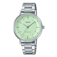 Casio Enticer Ladies Analog LTP-VT03D-3BDF Green Dial Stainless Steel Women's Watch
