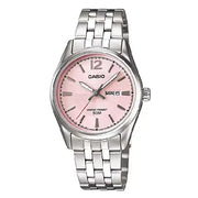 Casio Enticer Ladies Analog LTP-1335D-5AVDF Pink Dial Stainless Steel Women's Watch